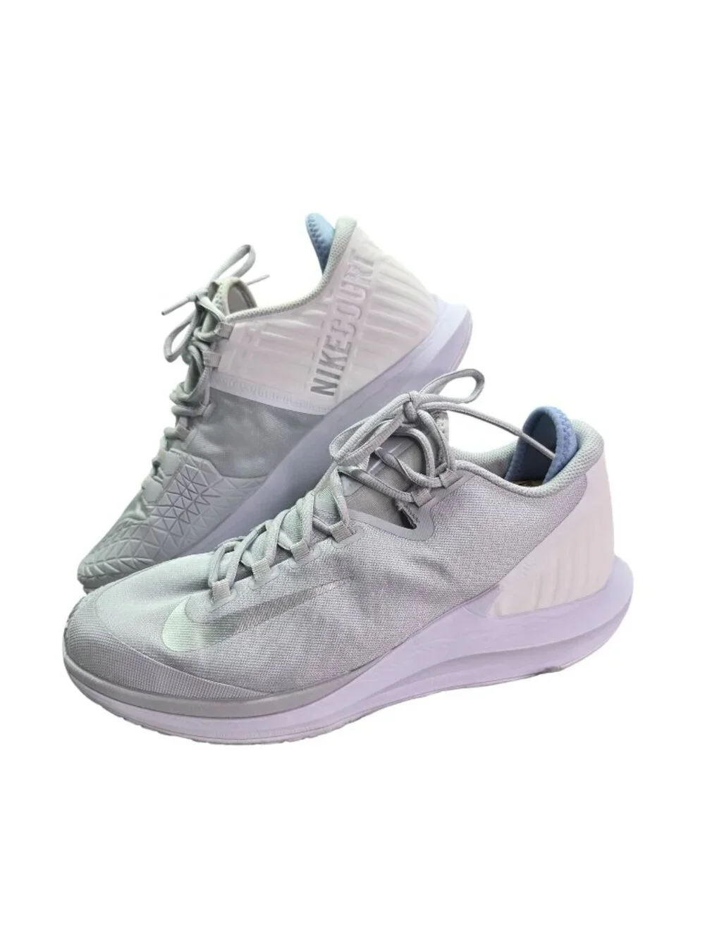 Womens Nike Court Zoom Zero Tennis Shoes White Gray Athletic Sneakers Size 12